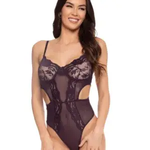 Amethyst Lace & Cutout Teddy