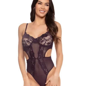 Amethyst Lace & Cutout Teddy