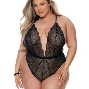 Embellished Plunging Teddy