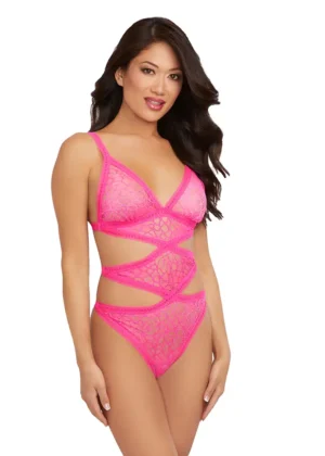 Geometric Lace Bodysuit