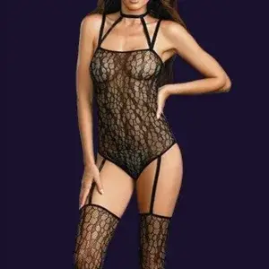 Snakeskin Bodysuit wStockings