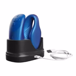 We-Vibe Chorus Rechargeable Couples Vibrator with Squeeze Remote Control - Cosmic Blue v4