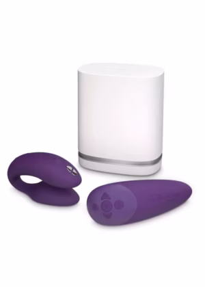 We-Vibe Chorus Rechargeable Couples Vibrator with Squeeze Remote Control - Purple v2