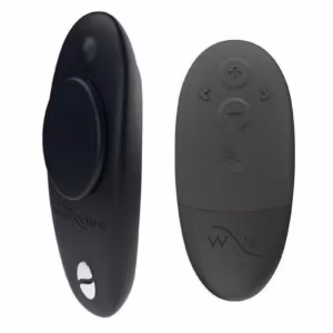 We-Vibe Moxie Wearable Rechargeable Silicone Panty Vibe Clitoral Stimulator with Remote Control - Satin Black v2