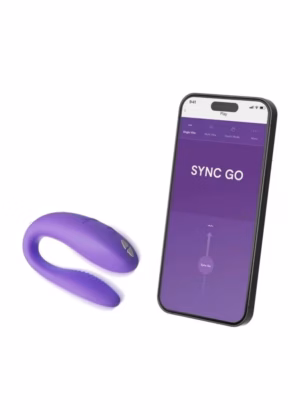 We-Vibe Sync Go App Control Rechargeable Silicone Couples Vibrator - Light Purple v4
