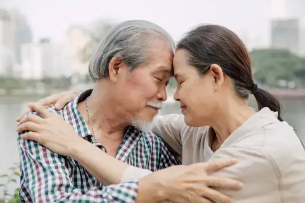 Asian-Couple-Looking-at-Each-Other