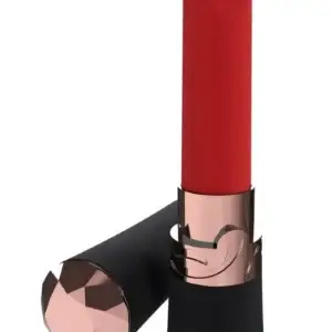 Loveline Dahlia 10 Function Silicone Lipstick Vibrator - Black_Red v3