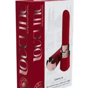 Loveline Dahlia 10 Function Silicone Lipstick Vibrator - Red v1