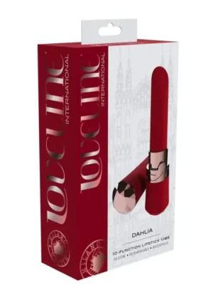 Loveline Dahlia 10 Function Silicone Lipstick Vibrator - Red v1
