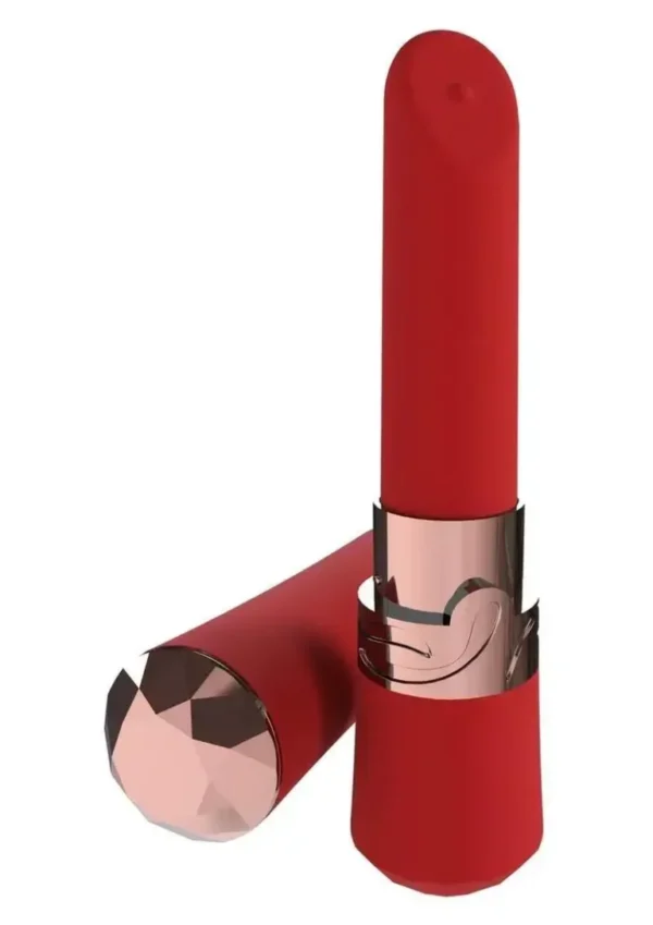 Loveline Dahlia 10 Function Silicone Lipstick Vibrator - Red v3