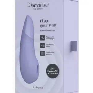 Womanizer Enhance Rechargeable Silicone Clitoral Stimulator Lilac v1