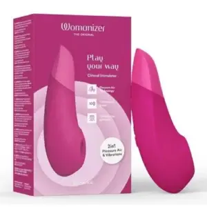 Womanizer Enhance Rechargeable Silicone Clitoral Stimulator Vibrant Pink v1
