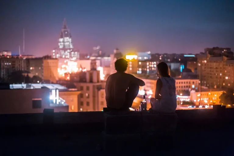 Couple Looking at Cityscape