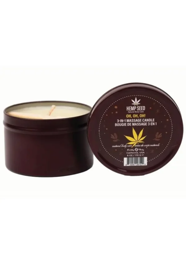 Earthly Body Hemp Seed 3 In 1 Massage Candle - Oh Oh Oh v2