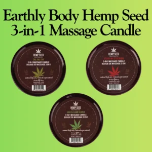 Earthly Body Hemp Seed 3-in-1 Massage Candle | Find Your Own Passion Earthly Body Hemp Seed 3-in-1 Massage Candle