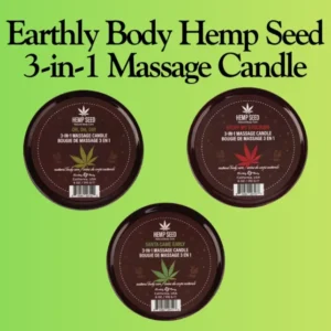 Earthly Body Hemp Seed 3-in-1 Massage Candle