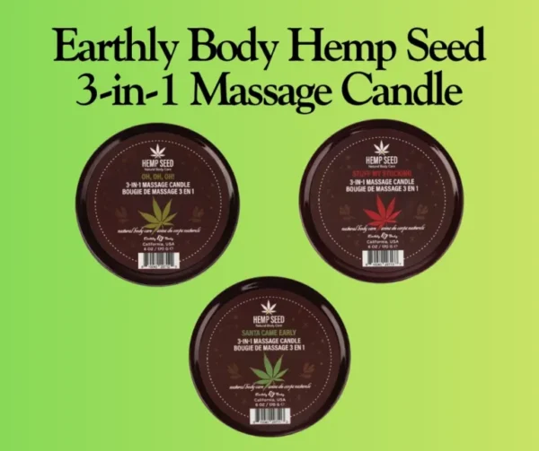 Earthly Body Hemp Seed 3-in-1 Massage Candle