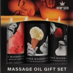 Earthly Body Hemp Seed Edible Massage Oil Gift Set v1