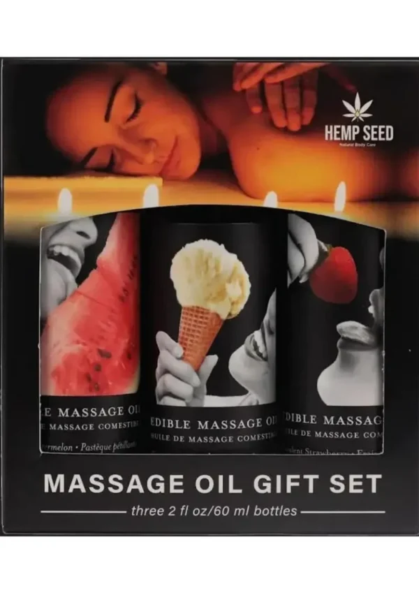 Earthly Body Hemp Seed Edible Massage Oil Gift Set v1