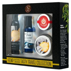 Earthly Body Pineapple Hemp Seed Tasty Travel Flavored Body Set