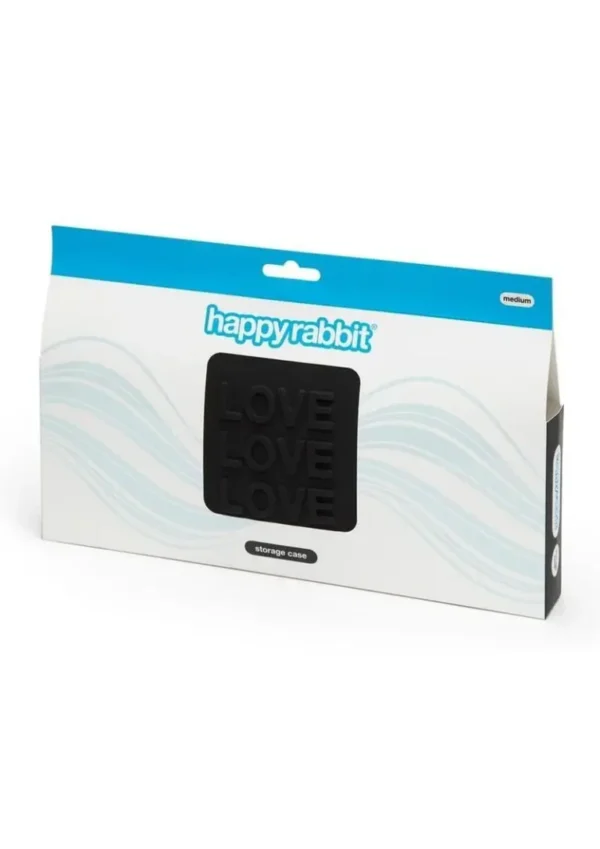 Happy Rabbit LOVE Silicone Storage Zip Bag Black v1
