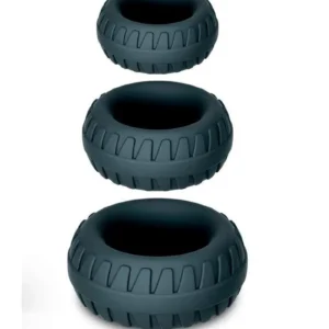 Performance Plus Drift Silicone Cock Rings 3 Piece Set - Black v2