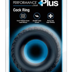 Performance Plus Traction Silicone Cock Ring - Black v1