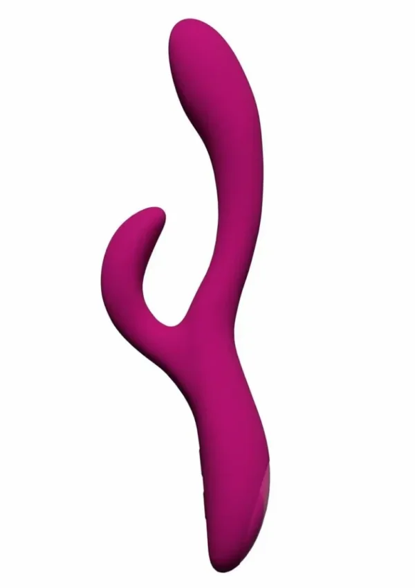 Quinn Rechargeable Silicone Rabbit Vibrator - Burgundy v2