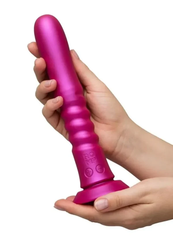 Romp Jiggle Rechargeable Silicone Thrusting Vibrating Dildo with Suction Cup v2