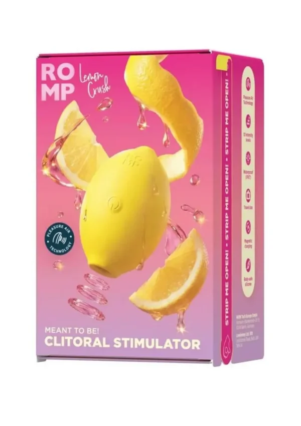 Romp Lemon Crush Clitoral Stimulator with Pleasure Air - Yellow v1