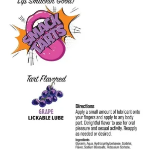Smack Tarts Lickable Lube 2oz - Sour Grape v2