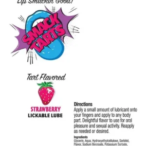 Smack Tarts Lickable Lube 2oz - Sour Strawberry v2