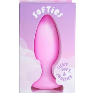 Softies Silicone Anal Plug 4in - Pink v1