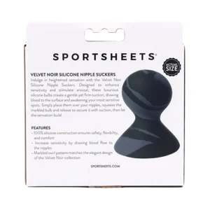 Sportsheets Velvet Noir Silicone Nipple Sucker - Black v6