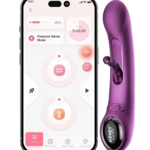 Tempo Pressure Sensing App Controlled Kinky Finger Tapping Rechargeable Silicone G-spot Vibrator v4