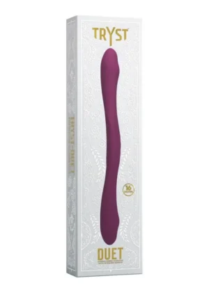 Tryst Duet Rechargeable Silicone Double End Vibrator with Remote Control - Pink v1