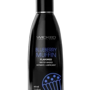 Wicked Aqua Water Based Flavored Lubricant Blueberry Muffin 2oz