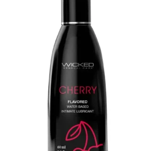 Wicked Aqua Water Based Flavored Lubricant Cherry 2oz