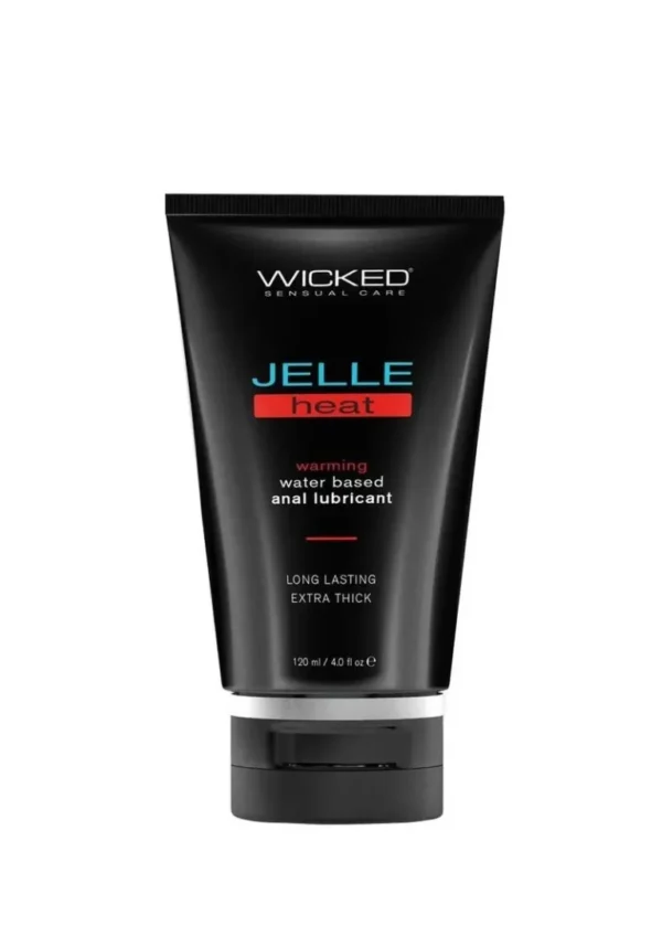 Wicked Jelle Heat Water Based Warming Anal Gel Lubricant 4oz