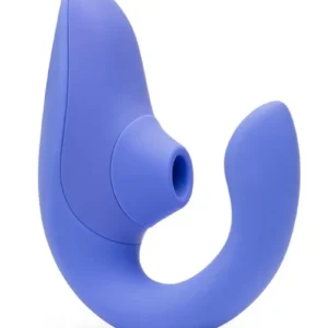 Womanizer Blend Rechargeable Silicone Vibrator with Clitoral Stimulator - Vibrant Blue v2